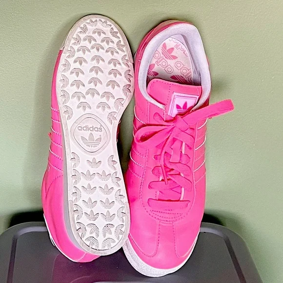 ADIDAS Bright Pink Samoa Sneakers - Picture 4 of 5